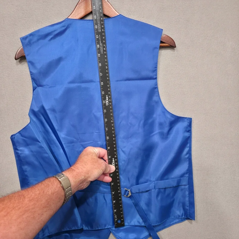 Vesuvio Napoli in‎ Italy Men's Blue Tuxedo Vest Size Medium